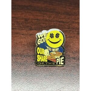 Walmart Smiley‎ Mascot Stakeholder "We Got Our Share Of The Pie" Lapel Hat Pin